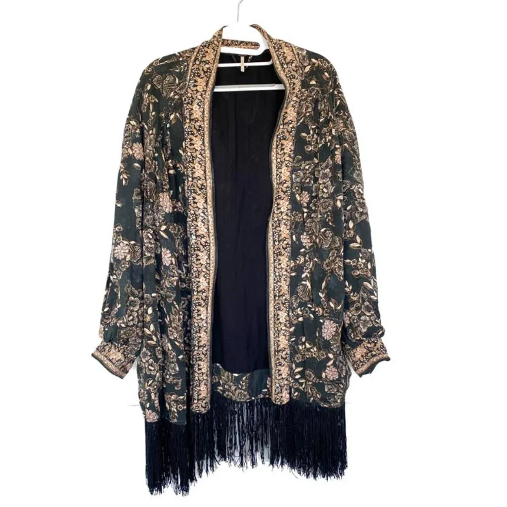 Free People Kaelin Floral Embossed Kimono - Picture 10 of 10
